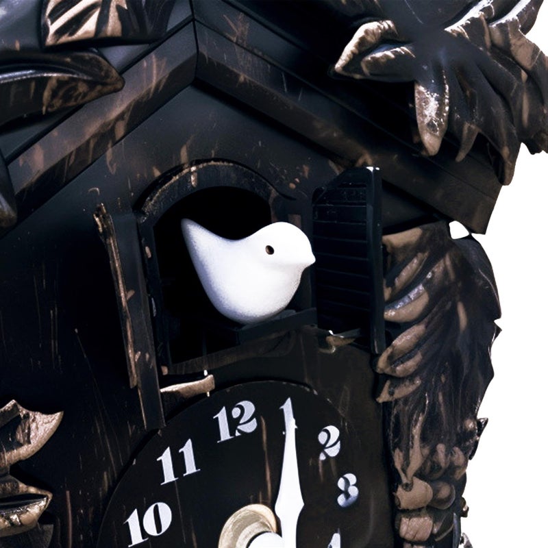 WALPLUS Chiming Classic Black Cuckoo Wall Clock Hanging Bird Clock Home Decor Christmas Clock Gifts - Image 2